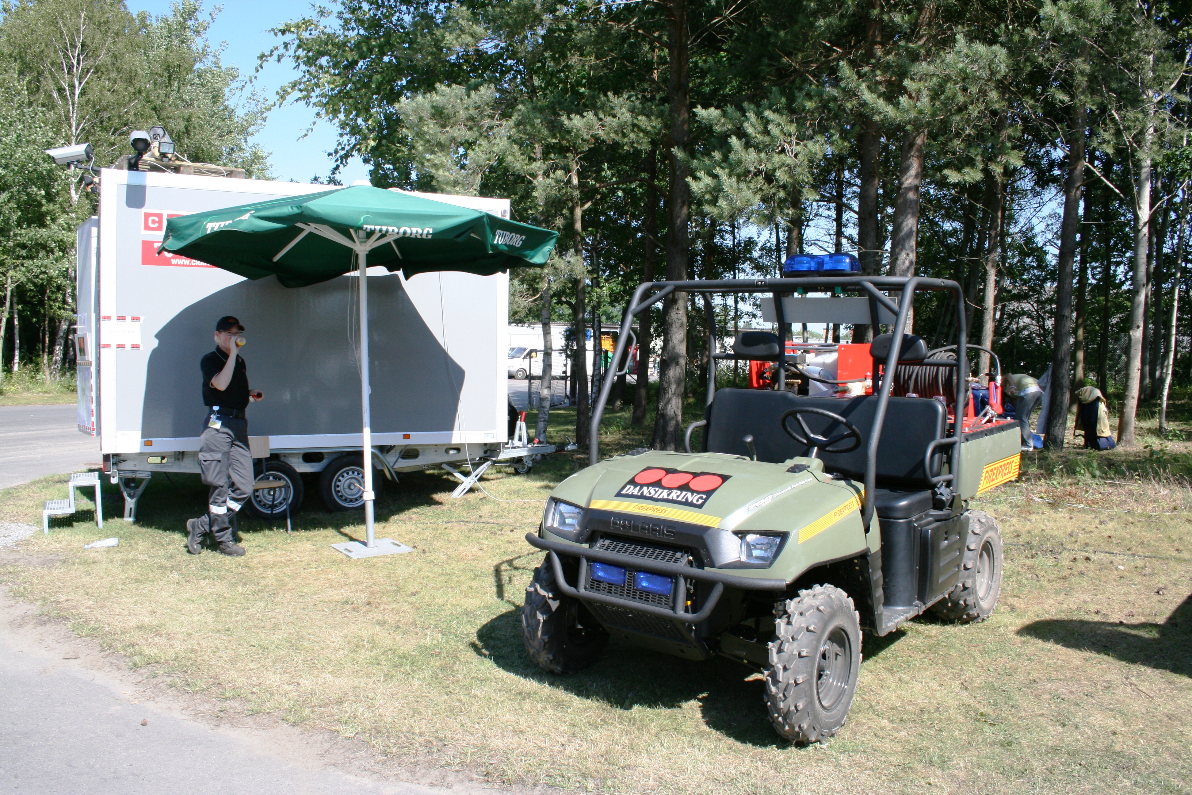 ATV at festival camping ground